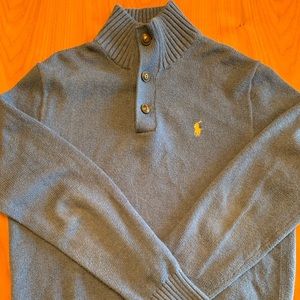 Ralph Lauren 1/4 Button Sweater Light Blue